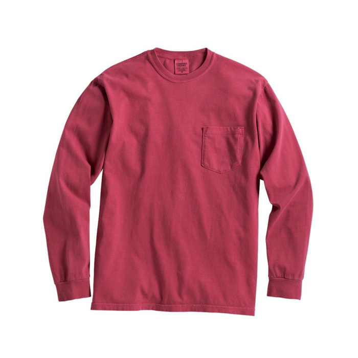 Garment-Dyed Heavyweight Long Sleeve Pocket T-Shirt Thumbnail