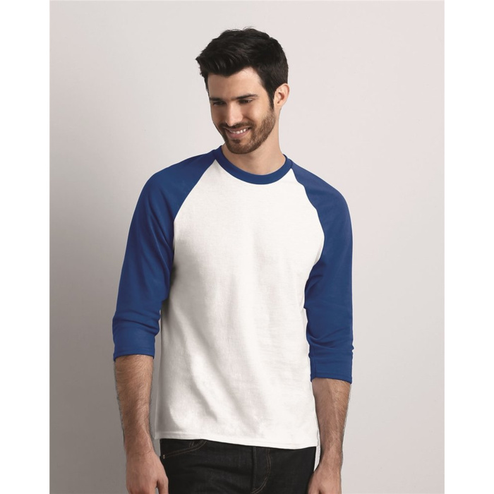 Heavy Cotton™ Raglan Three-Quarter Sleeve T-Shirt Thumbnail