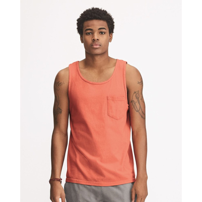 Garment-Dyed Heavyweight Pocket Tank Top Thumbnail